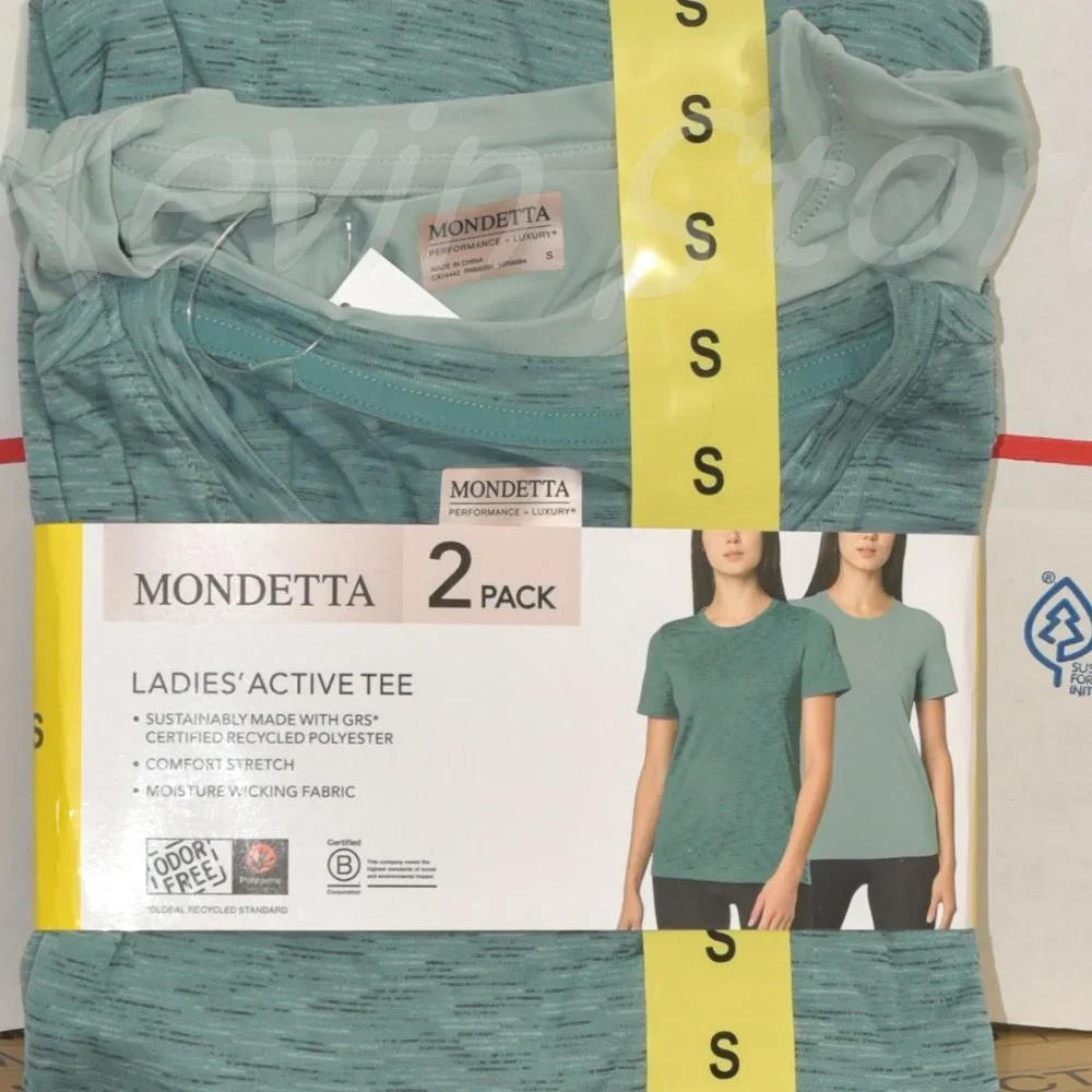Mondetta Ladies' 2-Pack Crewneck Short Sleeve Tees - Picture 2 of 4
